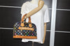 Auth Louis Vuitton Monogram Multicolor Alma PM Black Hand Bag M92646 LV 1795I