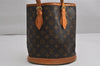 Authentic Louis Vuitton Monogram Bucket PM Shoulder Tote Bag M42238 LV 1795K