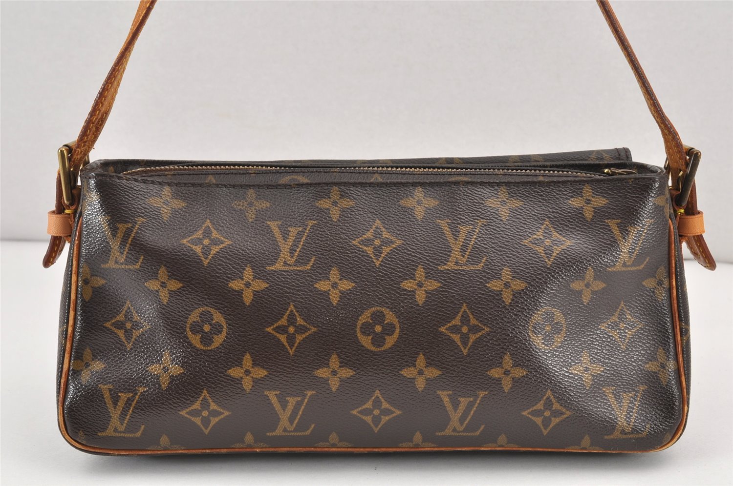 Authentic Louis Vuitton Monogram Viva Cite MM Shoulder Bag M51164 LV 1796K