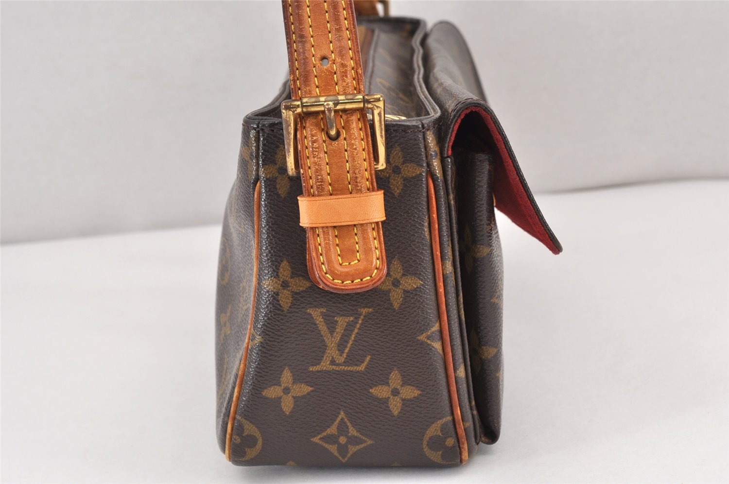 Authentic Louis Vuitton Monogram Viva Cite MM Shoulder Bag M51164 LV 1796K