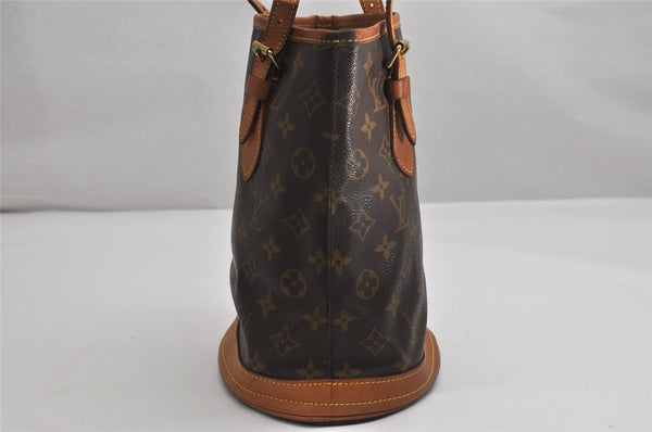 Authentic Louis Vuitton Monogram Bucket PM Shoulder Tote Bag M42238 LV 1801K