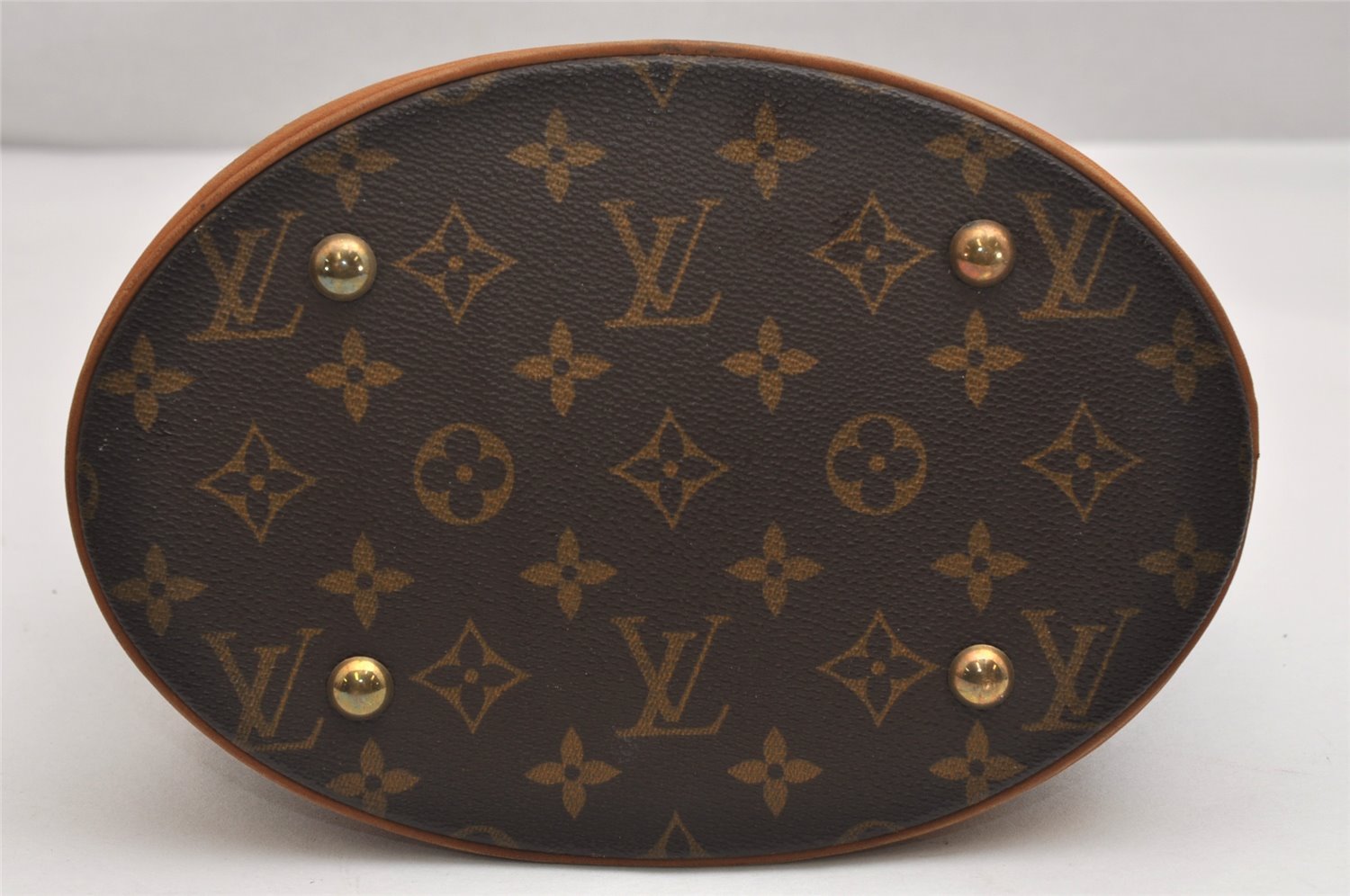 Authentic Louis Vuitton Monogram Bucket PM Shoulder Tote Bag M42238 LV 1801K