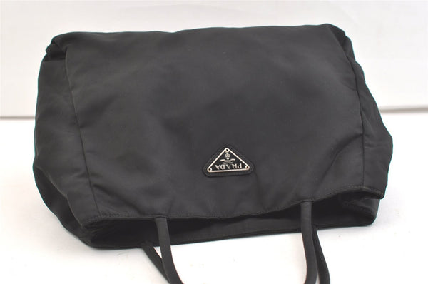 Authentic PRADA Vintage Nylon Shoulder Hand Bag Black 1806K