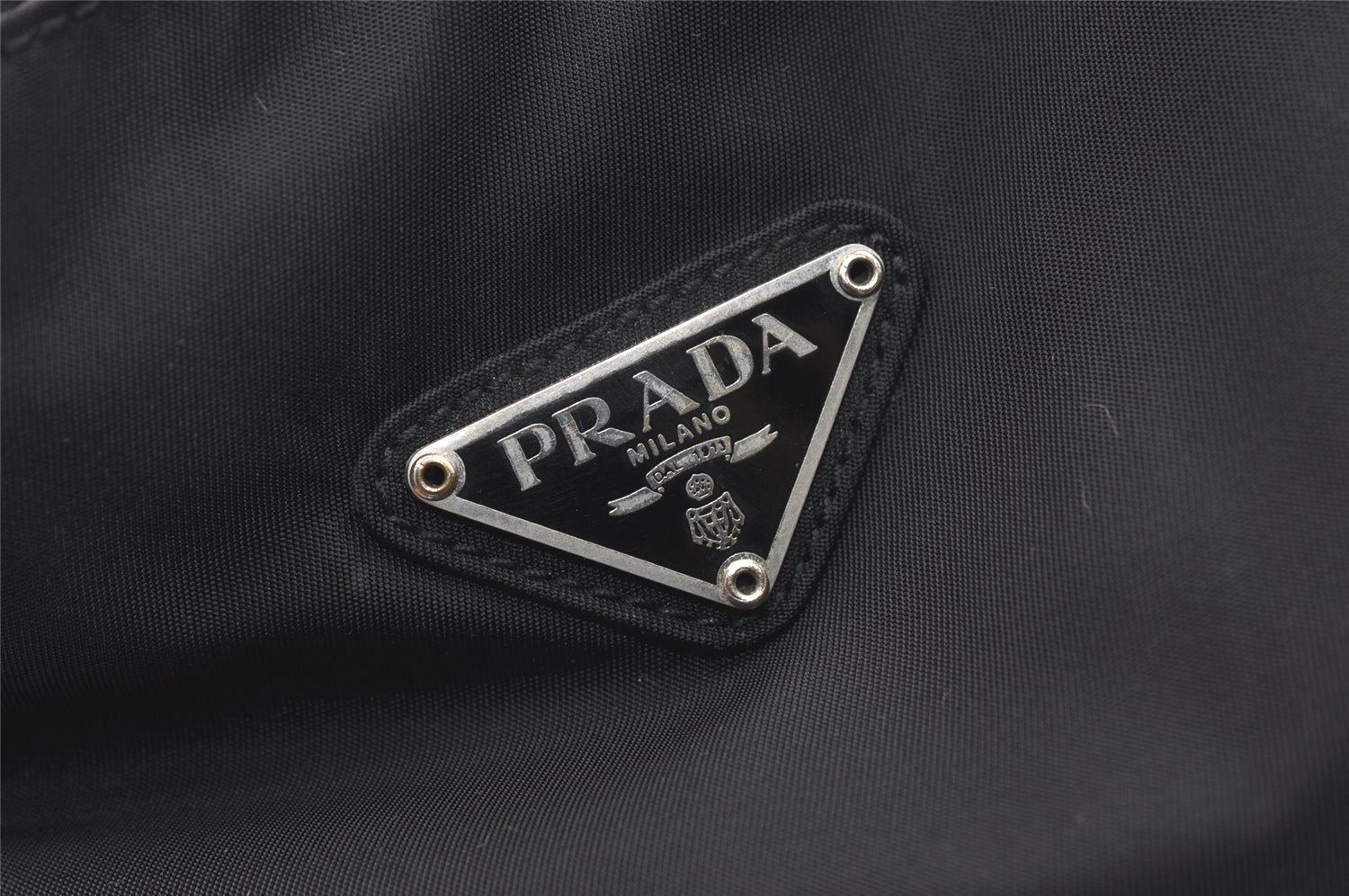 Authentic PRADA Vintage Nylon Shoulder Hand Bag Black 1806K