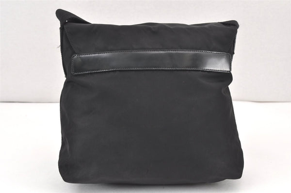 Authentic PRADA Nylon Leather Shoulder Cross Body Bag Purse Black 1807K