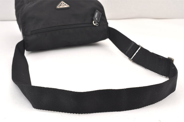 Authentic PRADA Nylon Leather Shoulder Cross Body Bag Purse Black 1807K