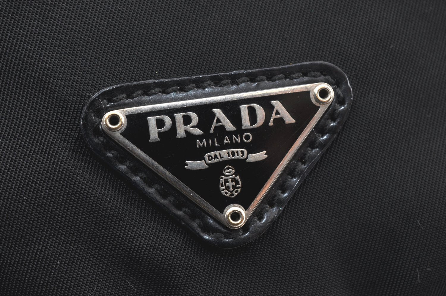 Authentic PRADA Nylon Leather Shoulder Cross Body Bag Purse Black 1807K