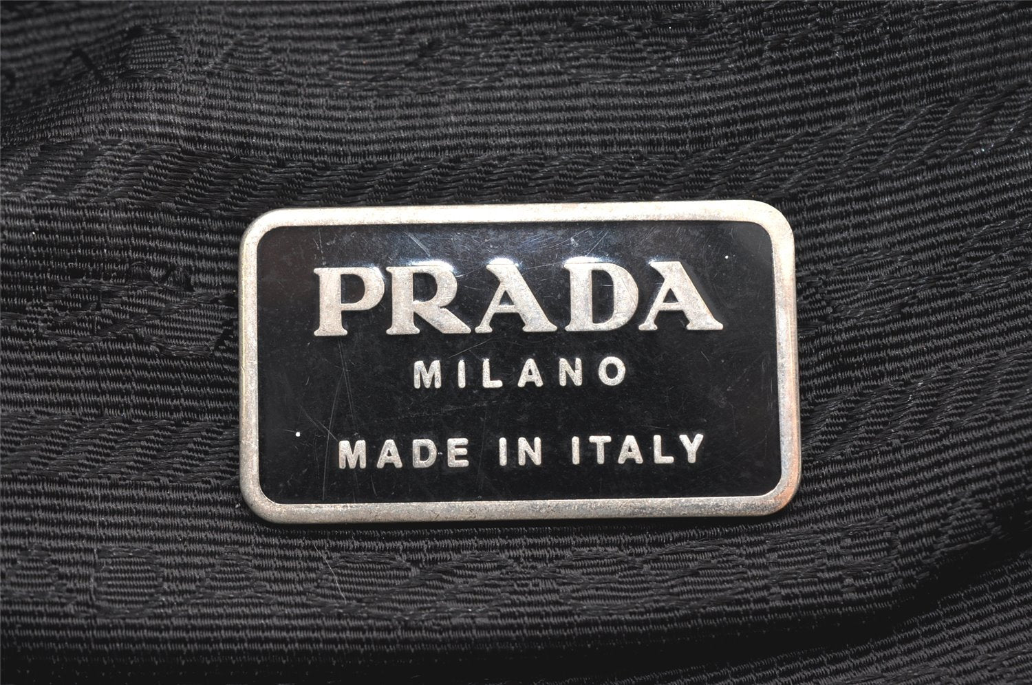 Authentic PRADA Nylon Leather Shoulder Cross Body Bag Purse Black 1807K