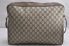 Authentic GUCCI Vintage Shoulder Cross Body Bag GG PVC Leather Brown Junk 1808K