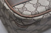 Authentic GUCCI Vintage Shoulder Cross Body Bag GG PVC Leather Brown Junk 1808K
