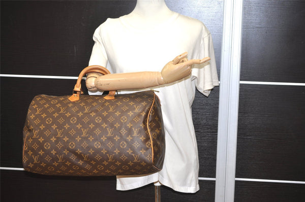 Authentic Louis Vuitton Monogram Speedy 40 Hand Boston Bag M41522 LV 1809I