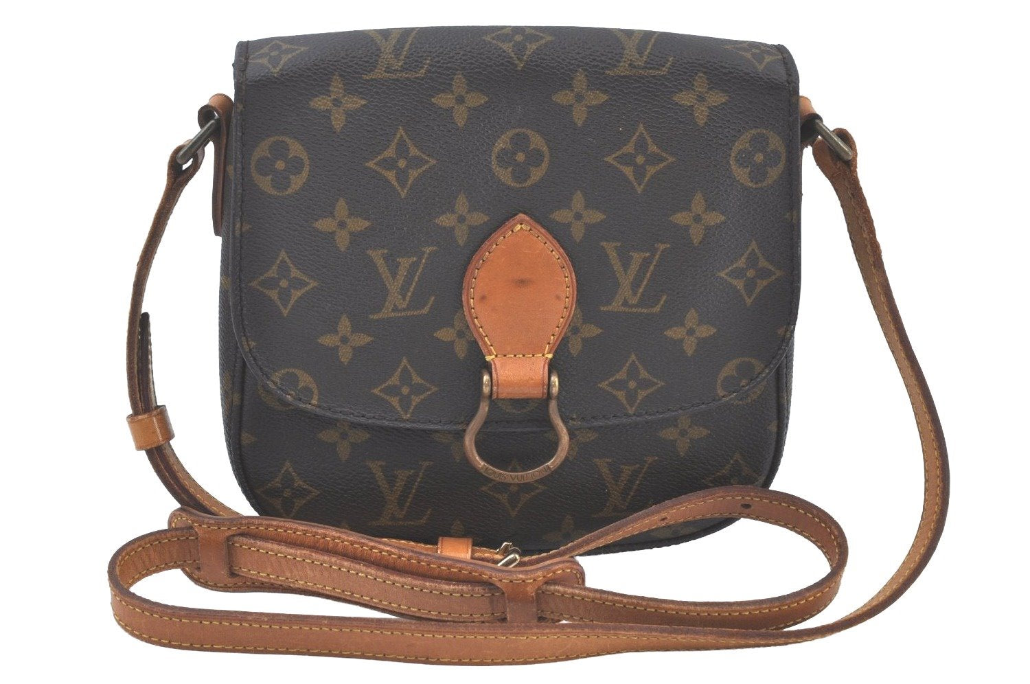 Authentic Louis Vuitton Monogram Saint Cloud MM M51243 Shoulder Cross Bag 1809J