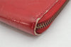 Authentic Louis Vuitton Vernis Zippy Organizer Long Wallet Red M93611 LV 1809K