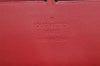 Authentic Louis Vuitton Vernis Zippy Organizer Long Wallet Red M93611 LV 1809K