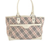 Authentic BURBERRY Nova Check Shoulder Tote Bag Canvas Leather Beige 1810K