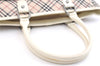 Authentic BURBERRY Nova Check Shoulder Tote Bag Canvas Leather Beige 1810K