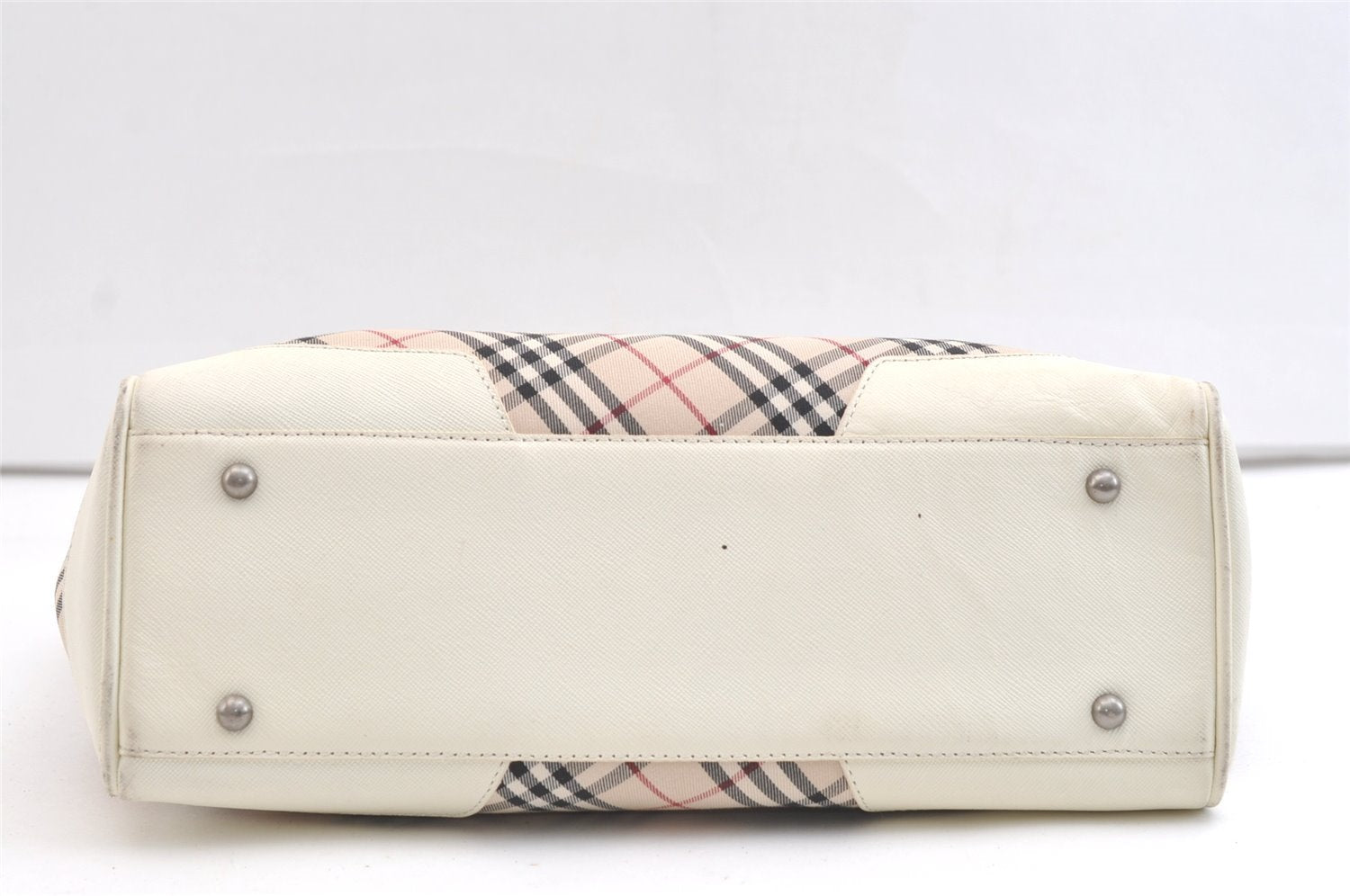 Authentic BURBERRY Nova Check Shoulder Tote Bag Canvas Leather Beige 1810K