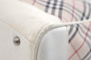 Authentic BURBERRY Nova Check Shoulder Tote Bag Canvas Leather Beige 1810K