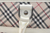 Authentic BURBERRY Nova Check Shoulder Tote Bag Canvas Leather Beige 1810K