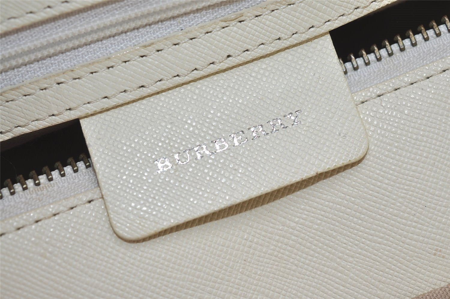 Authentic BURBERRY Nova Check Shoulder Tote Bag Canvas Leather Beige 1810K