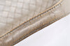 Authentic BOTTEGA VENETA Vintage Intrecciato Leather Hand Bag Purse White 1813K