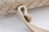 Authentic BOTTEGA VENETA Vintage Intrecciato Leather Hand Bag Purse White 1813K