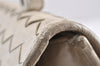 Authentic BOTTEGA VENETA Vintage Intrecciato Leather Hand Bag Purse White 1813K
