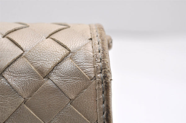 Authentic BOTTEGA VENETA Vintage Intrecciato Leather Hand Bag Purse White 1813K