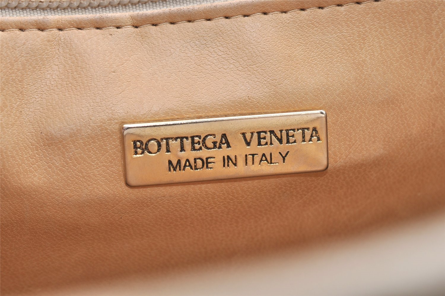 Authentic BOTTEGA VENETA Vintage Intrecciato Leather Hand Bag Purse White 1813K