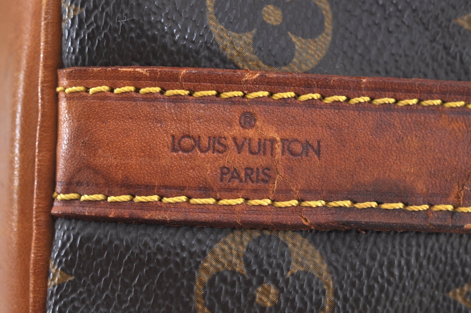 Authentic Louis Vuitton Monogram Petit Noe M42226 Shoulder Drawstring Bag 1815I