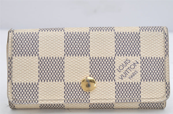 Authentic Louis Vuitton Damier Azur Multicles 4 Key Case Holder N60020 LV 1816K