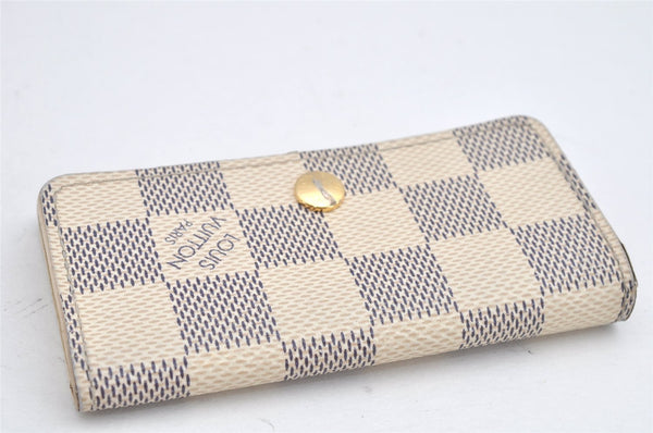 Authentic Louis Vuitton Damier Azur Multicles 4 Key Case Holder N60020 LV 1816K
