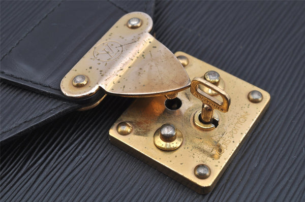 Authentic Louis Vuitton Epi Serviette Conseiller Briefcase Black M54422 LV 1818I