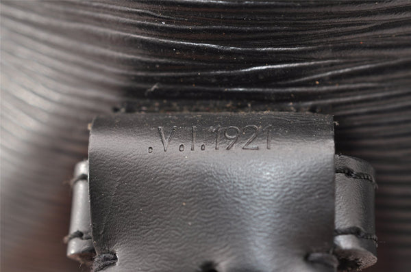 Authentic Louis Vuitton Epi Sac A Dos Shoulder Bag Black M80153 LV 1820I