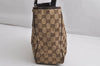 Authentic GUCCI Vintage Shoulder Tote Bag GG Canvas Leather 113019 Brown 1820K