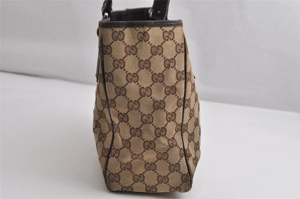 Authentic GUCCI Vintage Shoulder Tote Bag GG Canvas Leather 113019 Brown 1820K