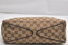 Authentic GUCCI Vintage Shoulder Tote Bag GG Canvas Leather 113019 Brown 1820K