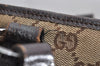 Authentic GUCCI Vintage Shoulder Tote Bag GG Canvas Leather 113019 Brown 1820K