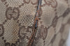 Authentic GUCCI Vintage Shoulder Tote Bag GG Canvas Leather 113019 Brown 1820K