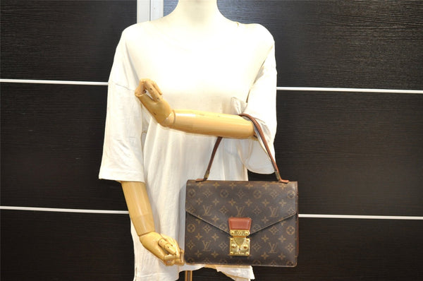 Authentic Louis Vuitton Monogram Concorde Hand Bag Purse M51190 LV 1822I