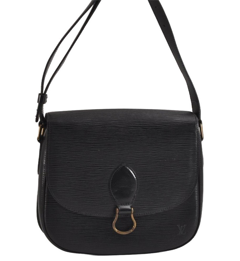Authentic Louis Vuitton Epi Saint Cloud GM Shoulder Bag M52192 Black 1822J