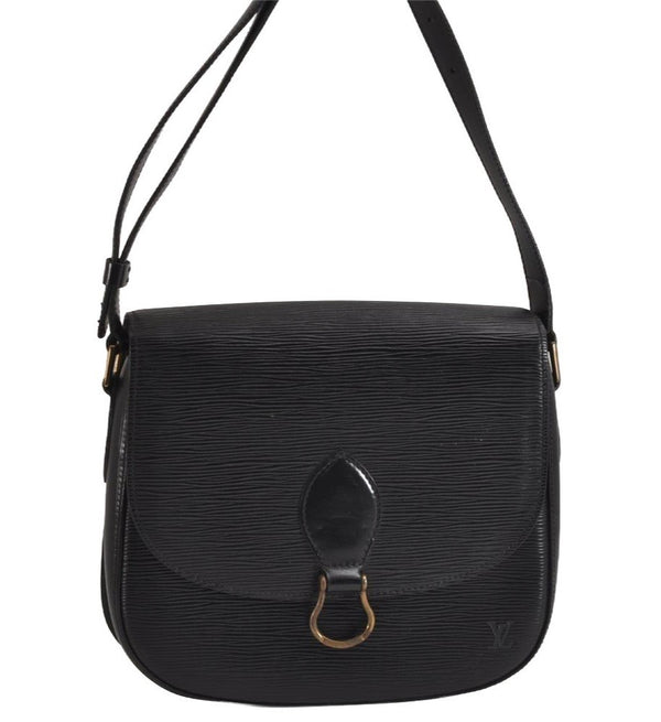 Authentic Louis Vuitton Epi Saint Cloud GM Shoulder Bag M52192 Black 1822J