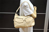 Authentic PRADA Vintage Leather Shoulder Hand Bag Cream White 1824K