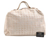 Authentic CHANEL New Travel Line 2Way Boston Bag Nylon Leather Beige 1825K