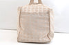 Authentic CHANEL New Travel Line 2Way Boston Bag Nylon Leather Beige 1825K
