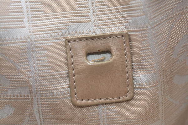 Authentic CHANEL New Travel Line 2Way Boston Bag Nylon Leather Beige 1825K