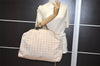 Authentic CHANEL New Travel Line 2Way Boston Bag Nylon Leather Beige 1825K