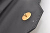 Authentic GUCCI Web Sherry Line Chain Shoulder Cross Bag Leather Black 1827J