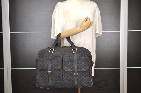 Authentic Louis Vuitton Monogram Mini Claudine 2Way Boston Bag M42331 Blue 1828I