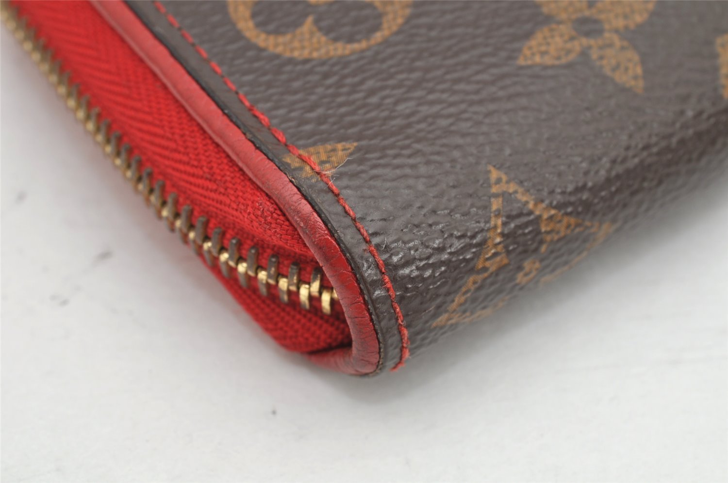 Authentic Louis Vuitton Monogram Zippy Wallet Retiro Long Red M61854 LV 1829K